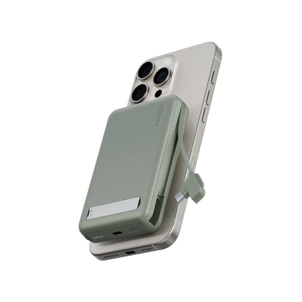 Energea MagPac Pro Plus 10000mAh Qi2 Powerbank with Build in C Cable (Sage)