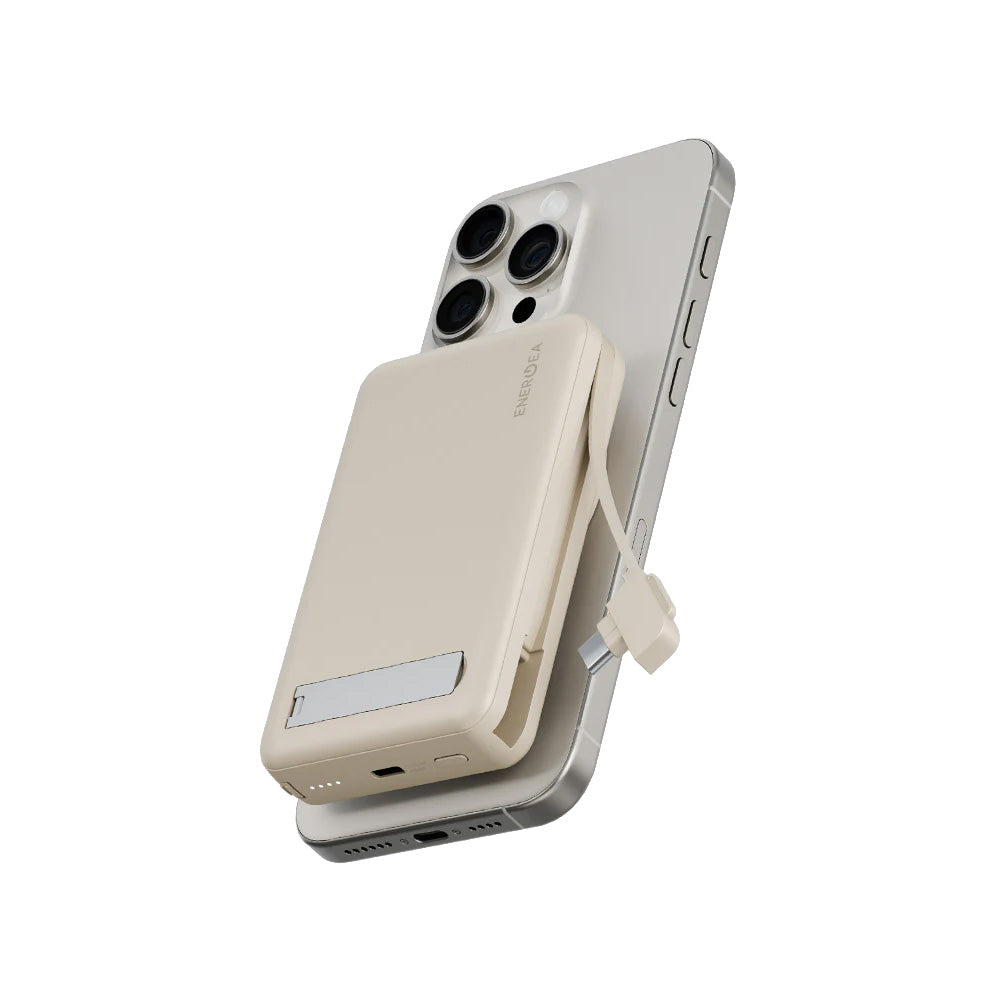 Energea MagPac Pro Plus 10000mAh Qi2 Powerbank with Build in C Cable (Sand)