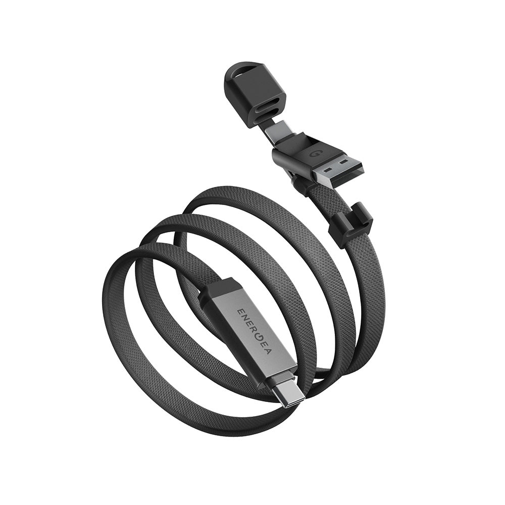 Energea Sheath Travel 2-in-1 C to C + A Cable 480Mbps 60W 1.2m (Gun)
