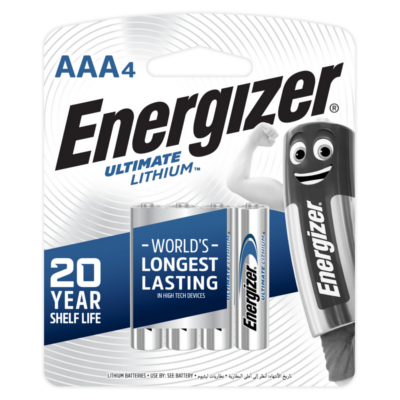 Energizer L92 BP4 AAA Lithium Battery