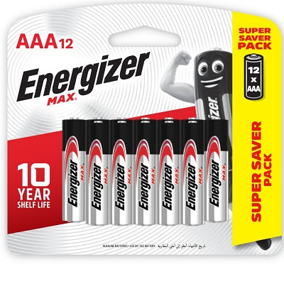 Energizer Max AAA Alkaline Battery (12pcs)