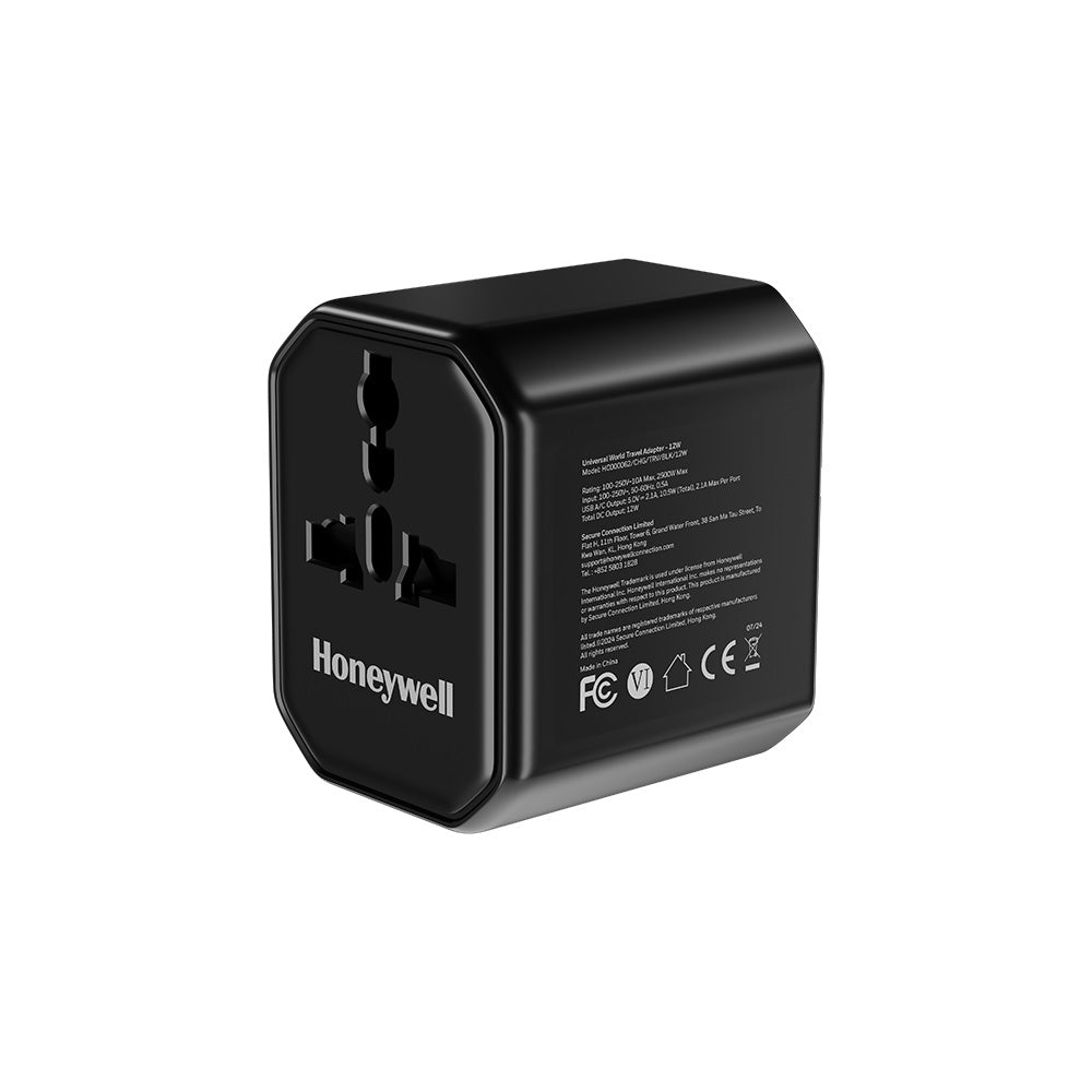 Honeywell Universal World Travel Adapter 12W (Black)
