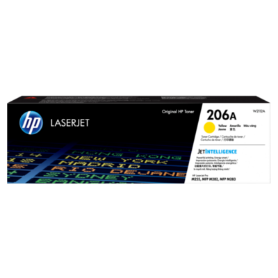 HP 206A Yellow Original LaserJet Toner Cartridge (W2112A)