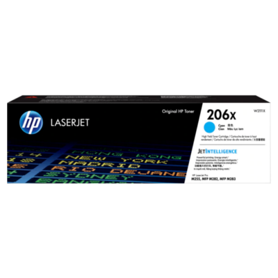 HP 206X Cyan Original LaserJet Toner Cartridge (W2111X)