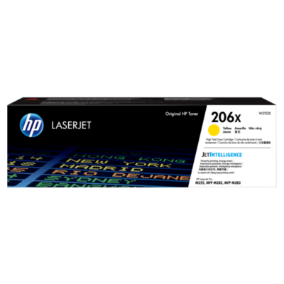 HP 206X Yellow Original LaserJet Toner Cartridge (W2112X)