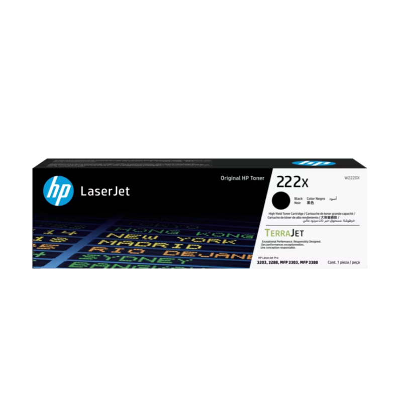 HP 222X Black Original LaserJet Toner Cartridge (W2220X)