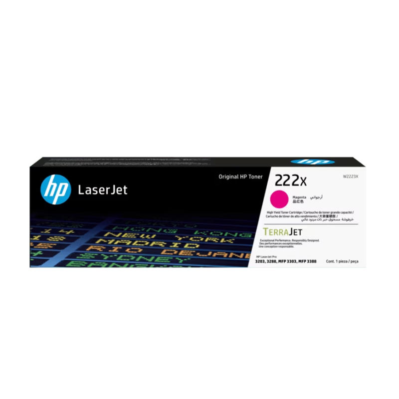 HP 222X Magenta Original LaserJet Toner Cartridge (W2223X)