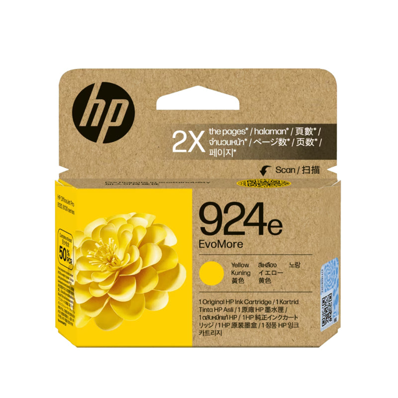 HP 924e Yellow Original Ink Cartridge (4K0U9NA)