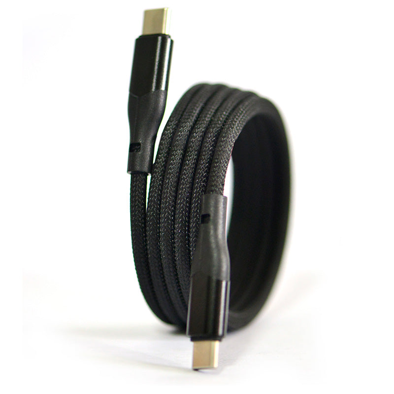IDream IDUCM11 Magnetic PD240W USB-C to C Macaron Weaving Cable 1M (Black)