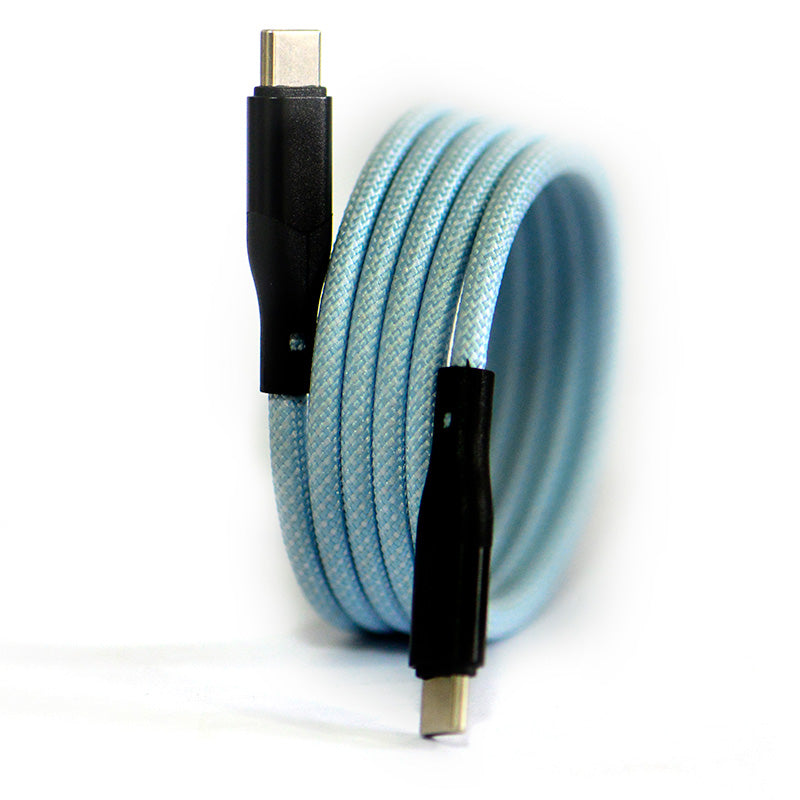 iDream IDUCM32-Blue Magnetic PD240W 2M USB-C to C Macaron Weaving Cable 2M (Blue)