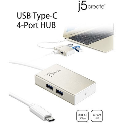 J5Create USB Type-C 4-Port HUB (JCH343)