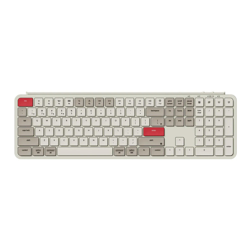 Keychron B6 Pro (B6P-K13) Ultra-Slim Wireless Keyboard (Retro Red)