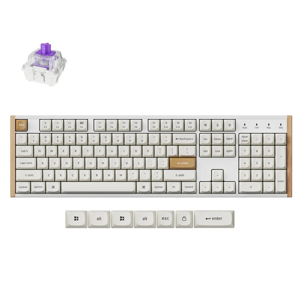 Keychron K10 HE Wireless Magnetic Switch Custom Keyboard (K10H-Q1 Special Edition White)