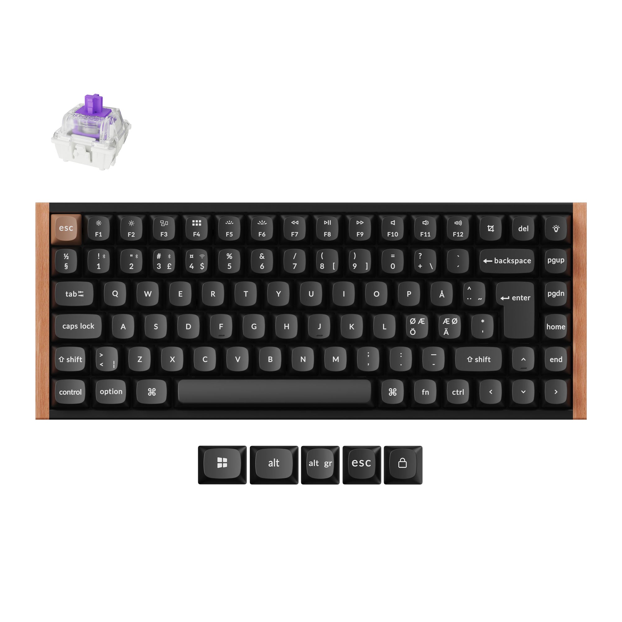 Keychron K2 HE (K2H-F1) Wireless Magnetic Switch Custom Keyboard (Special Edition Black)