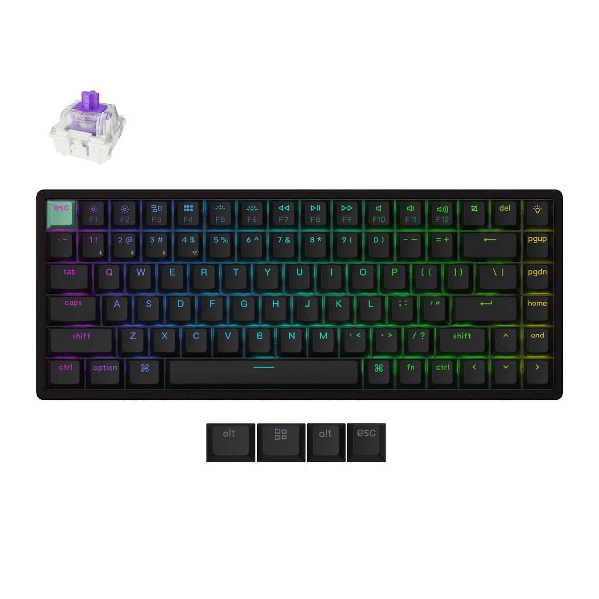 Keychron K2 HE (K2H-J1) Wireless Magnetic Switch Custom Keyboard (Black)
