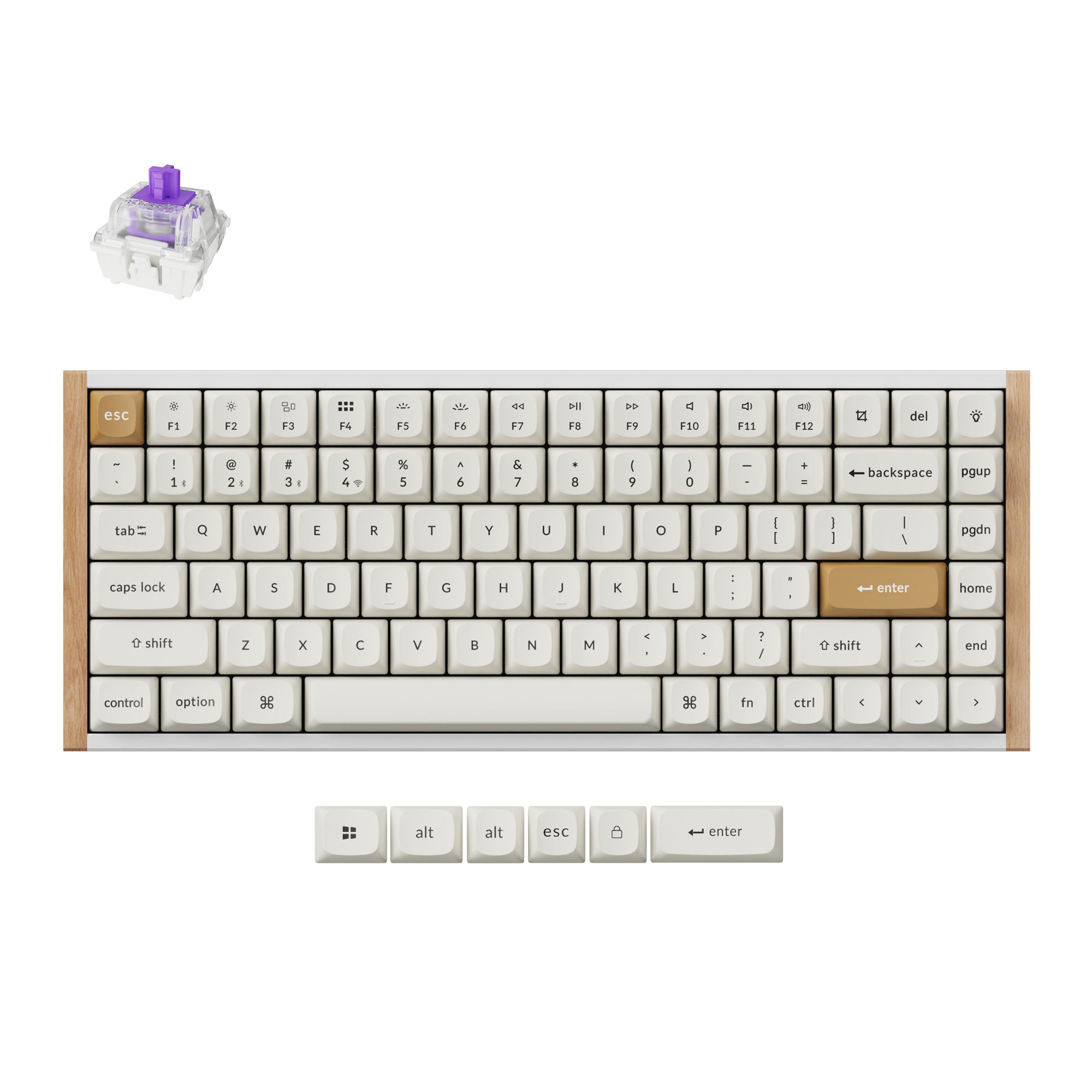 Keychron K2 HE (K2H-Q1) Wireless Magnetic Switch Custom Keyboard (Special Edition White)