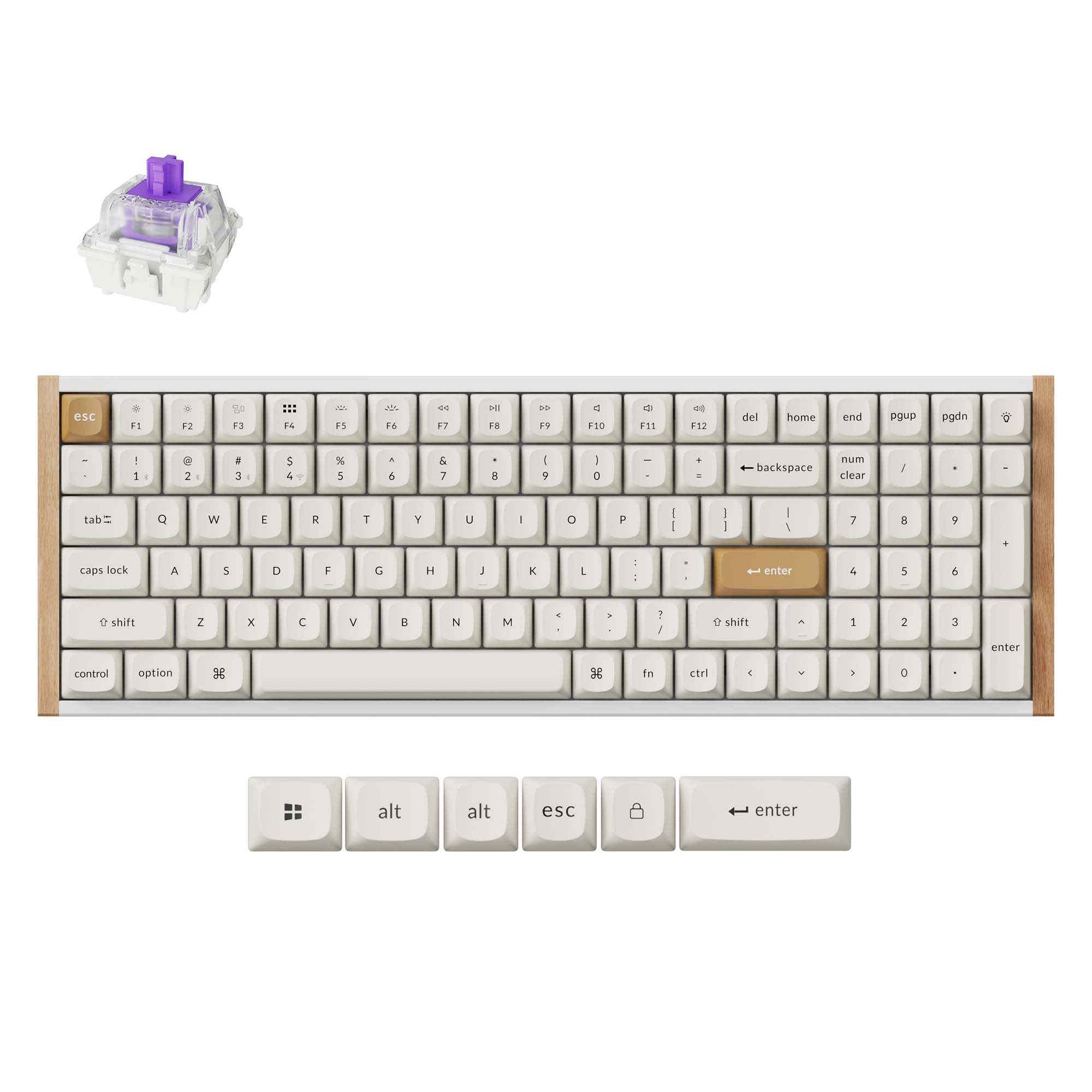 Keychron K4 HE (K4H-Q1) Wireless Magnetic Switch Custom Keyboard (Special Edition White)