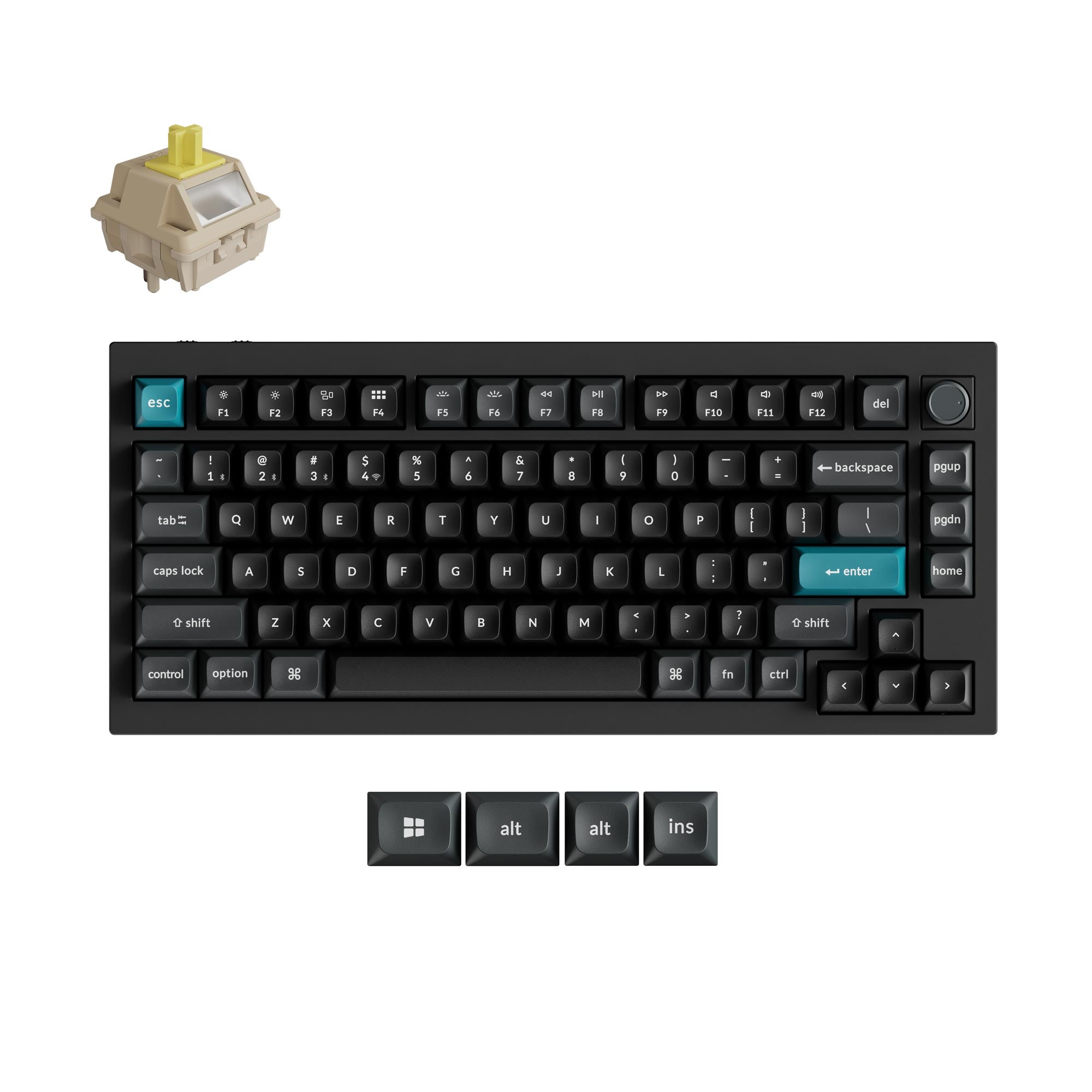 Keychron Q1 Ultra 8K (Q1U-M4) Wireless Mechanical Keyboard Banana Switch - Black