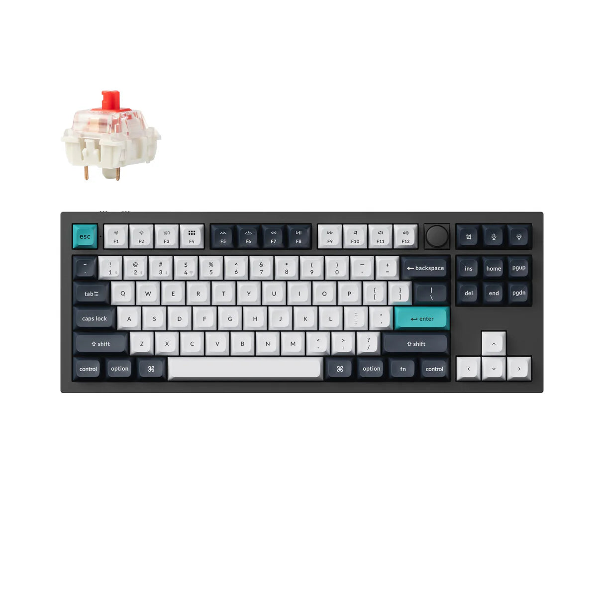 Keychron Q3 Max (Q3M-M1) Wireless Custom Mechanical Keyboard (Black - Red Switch)