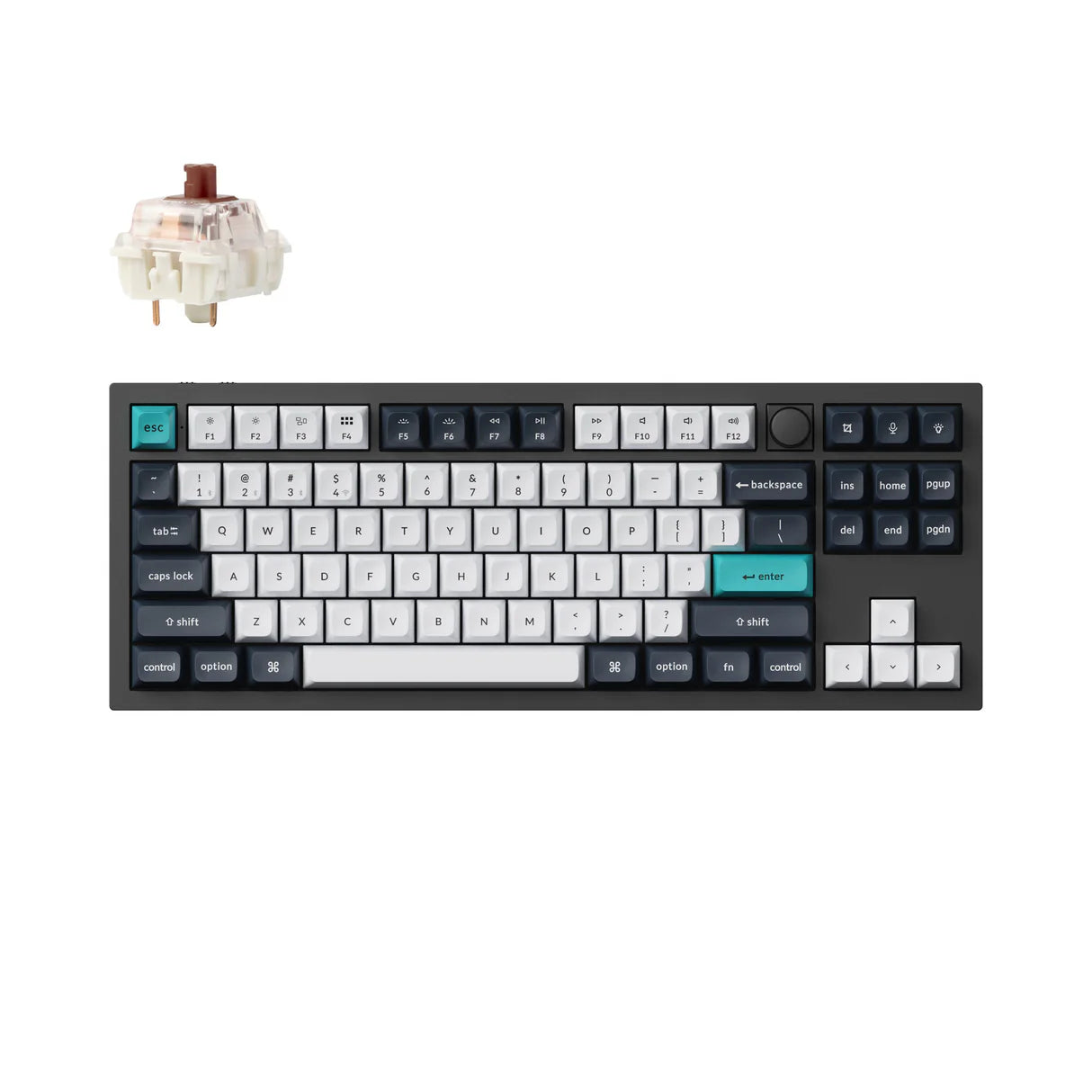 Keychron Q3 Max (Q3M-M3) Wireless Custom Mechanical Keyboard (Black - Brown Switch)