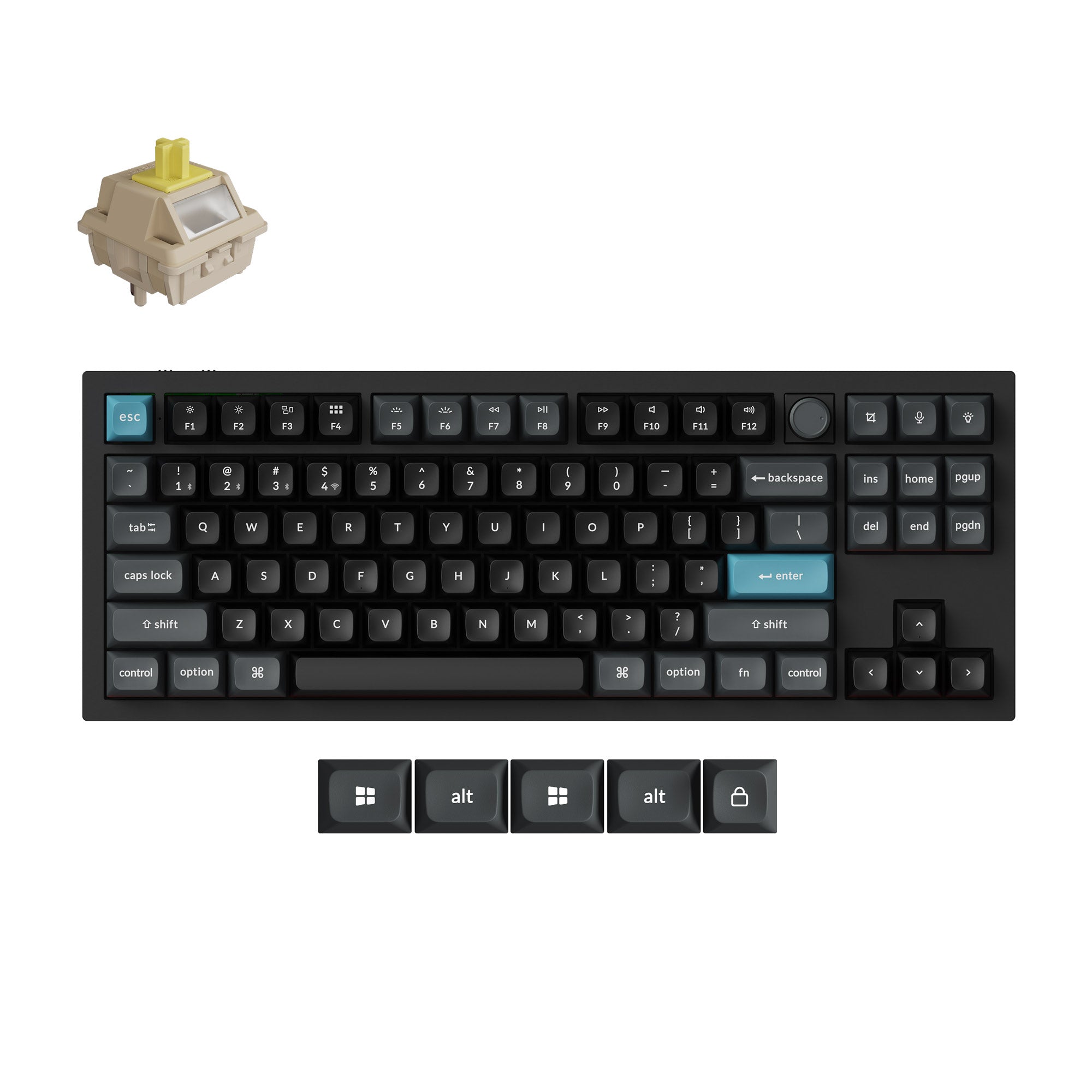Keychron Q3 Ultra 8K (Q3U-M4) Wireless Mechanical Keyboard Banana Switch - Black