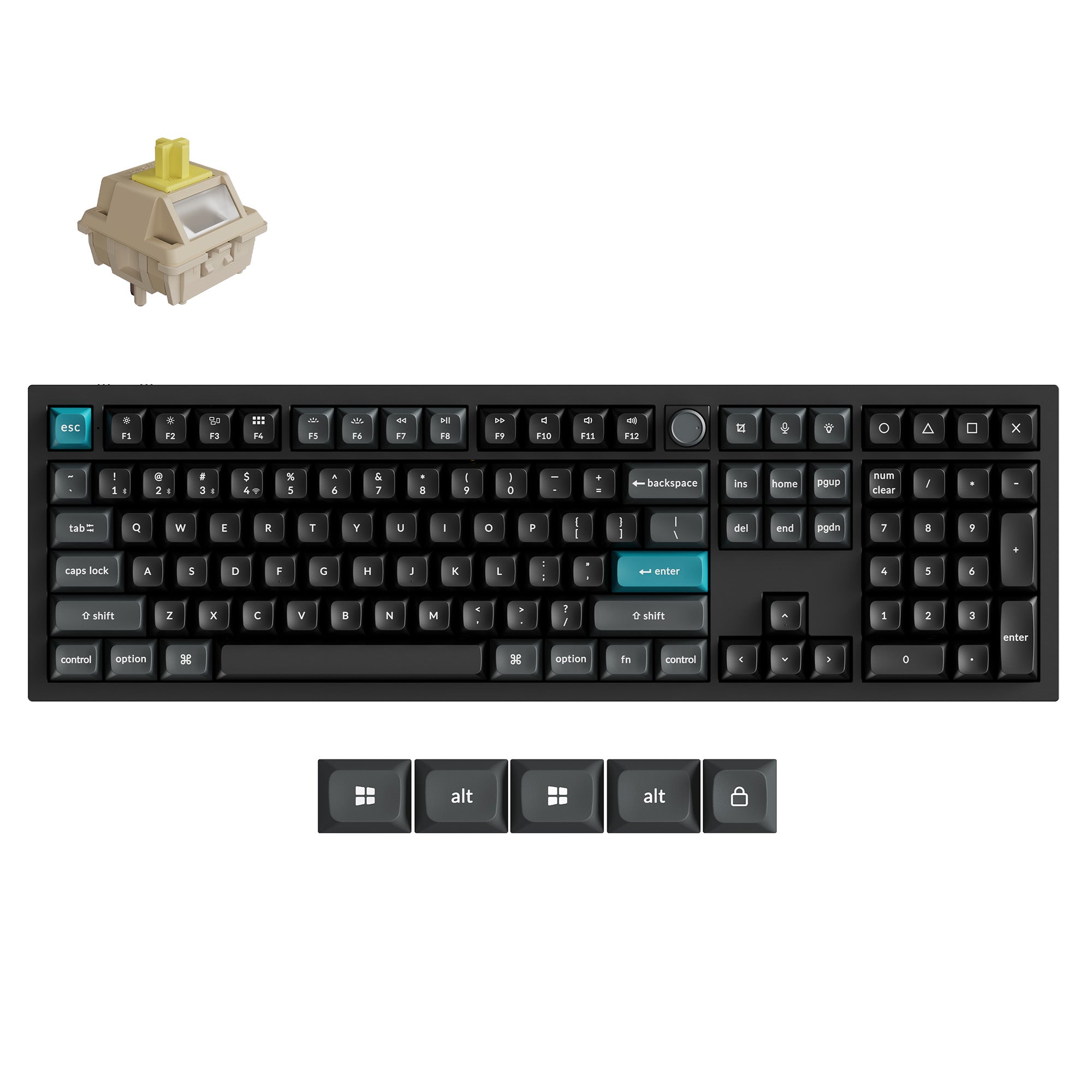 Keychron Q6 Ultra 8K (Q6U-M4) Wireless Mechanical Keyboard Banana Switch - Black