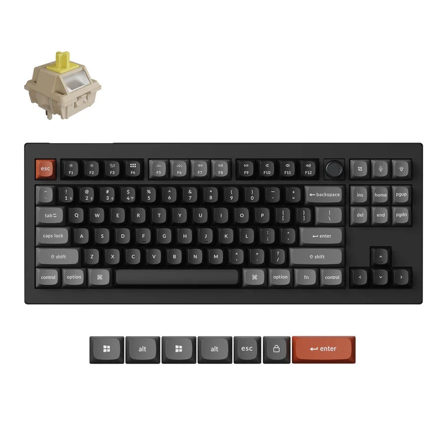 Keychron V3 Ultra 8K (V3U-D4) Wireless Custom Mechanical Keyboard (Banana Switch)