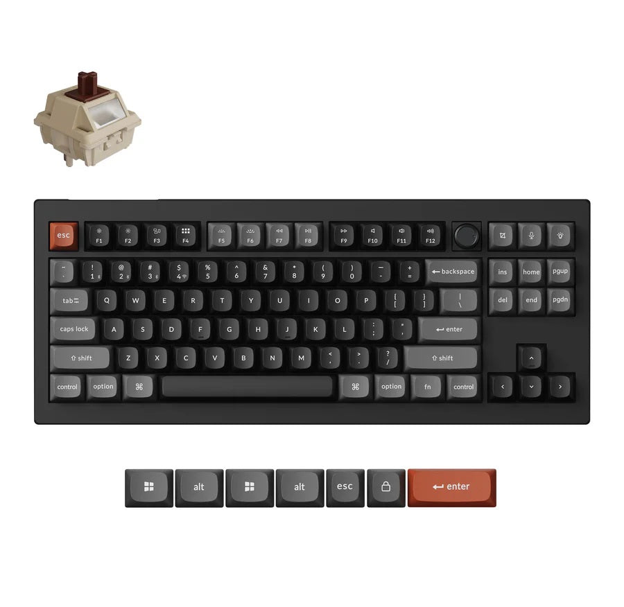 Keychron V3 Ultra 8K (V3U-D3) Wireless Custom Mechanical Keyboard (Brown Switch)