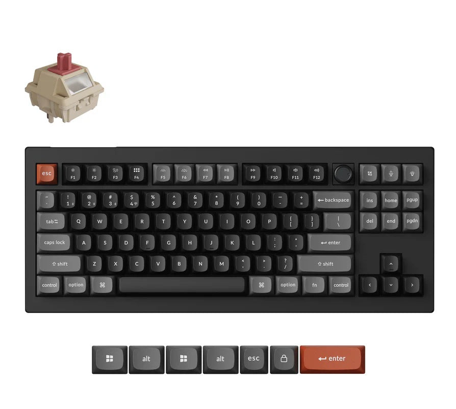 Keychron V3 Ultra 8K (V3U-D1) Wireless Custom Mechanical Keyboard (Red Switch)