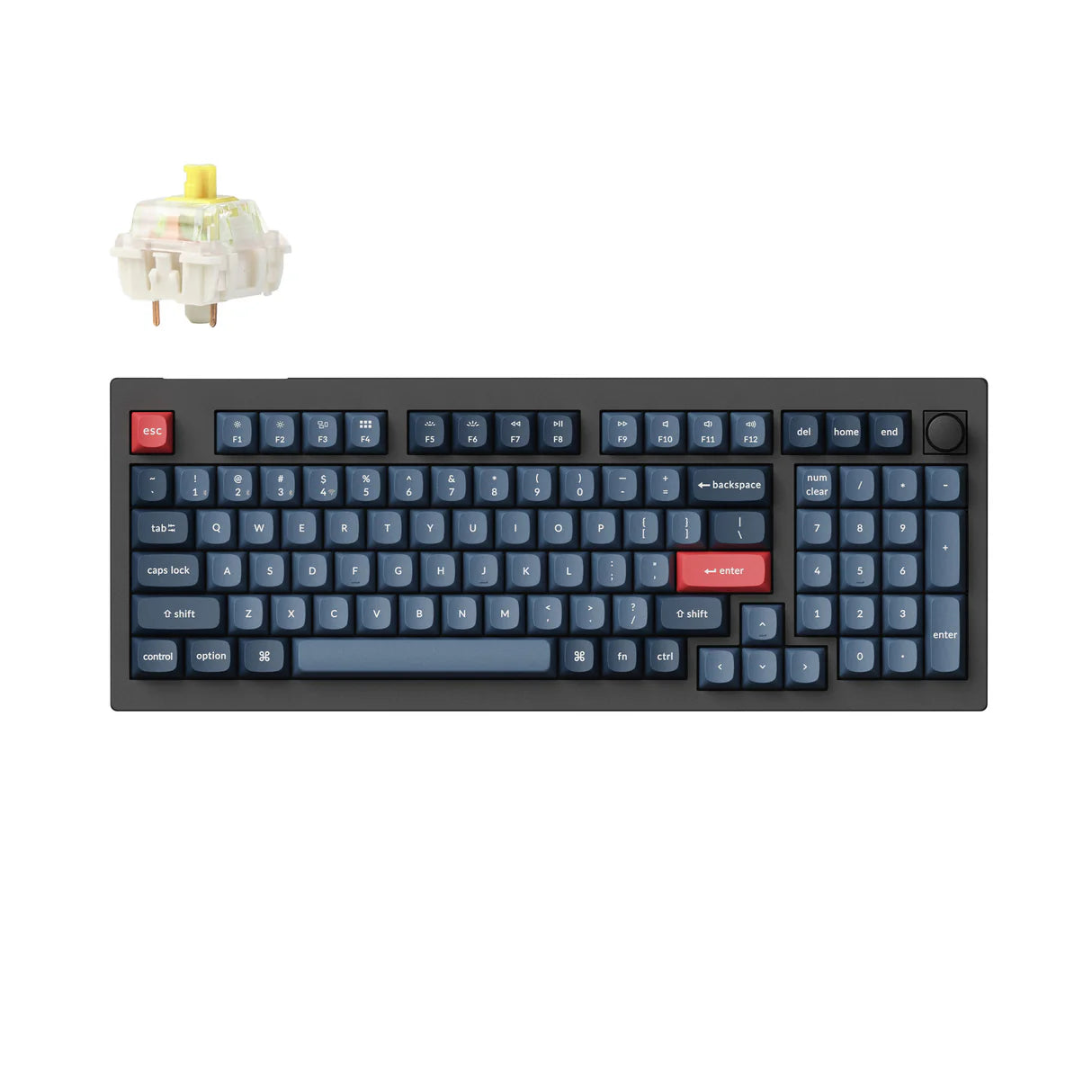 Keychron V5 Max (V5M-D4) Wireless Custom Mechanical Keyboard (Banana Switch)