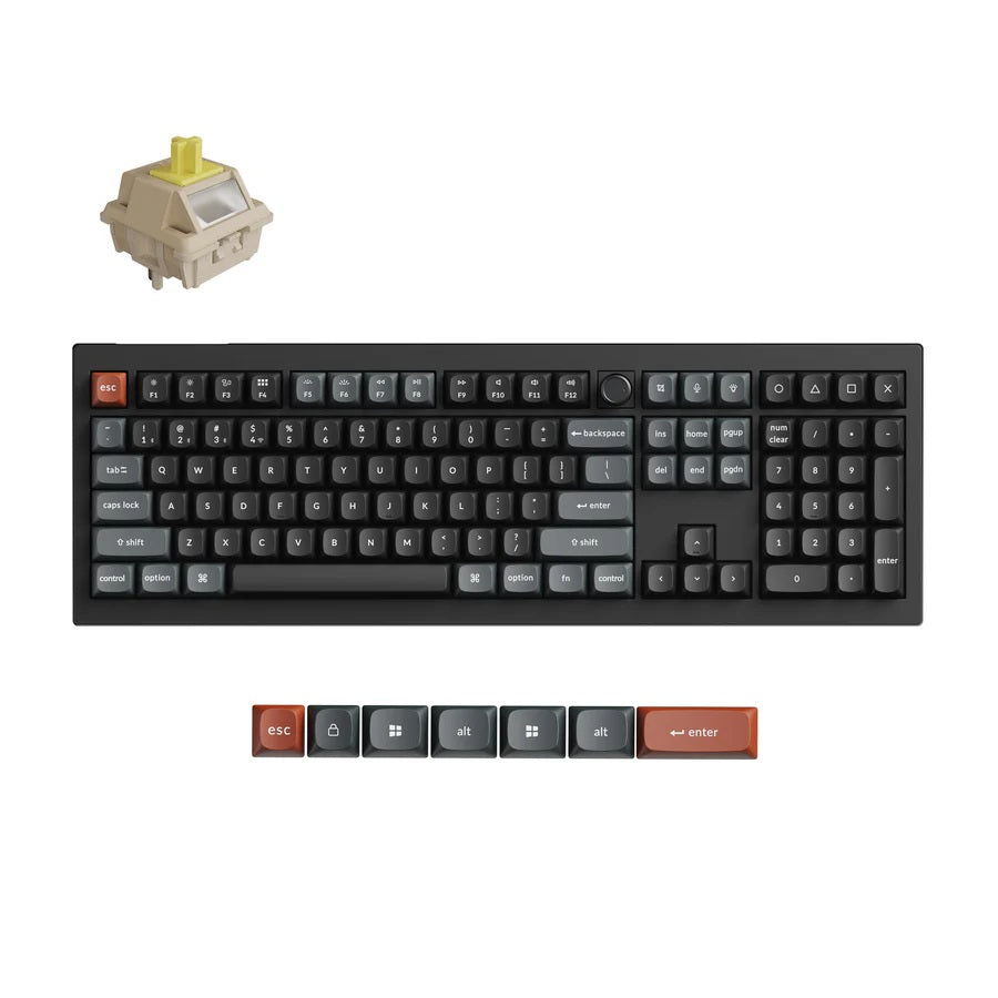 Keychron V6 Ultra 8K (V6U-D4) Wireless Custom Mechanical Keyboard (Banana Switch)