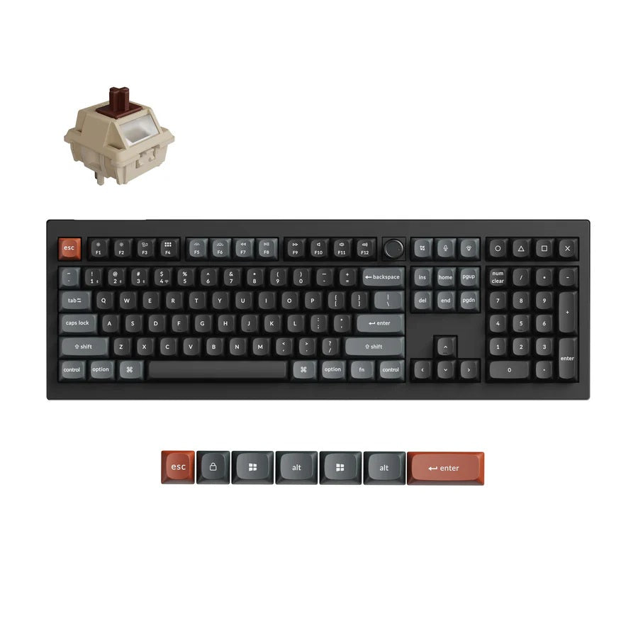 Keychron V6 Ultra 8K (V6U-D3) Wireless Custom Mechanical Keyboard (Brown Switch)