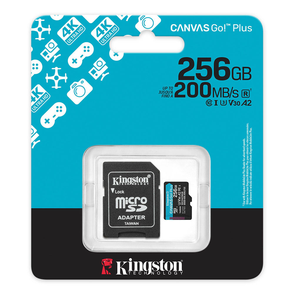 Kingston Canvas Go Plus 256GB microSD Card + Adapter