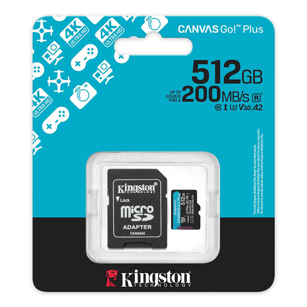 Kingston Canvas Go Plus 512GB microSD Card + Adapter