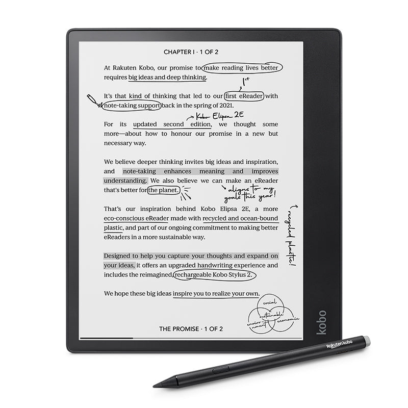 Kobo Elipsa 2E eReader with Stylus (Black)