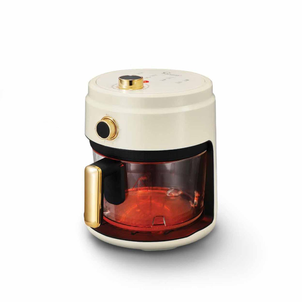 La Gourmet LGELAF412850 4L Glass Air Fryer - Cream