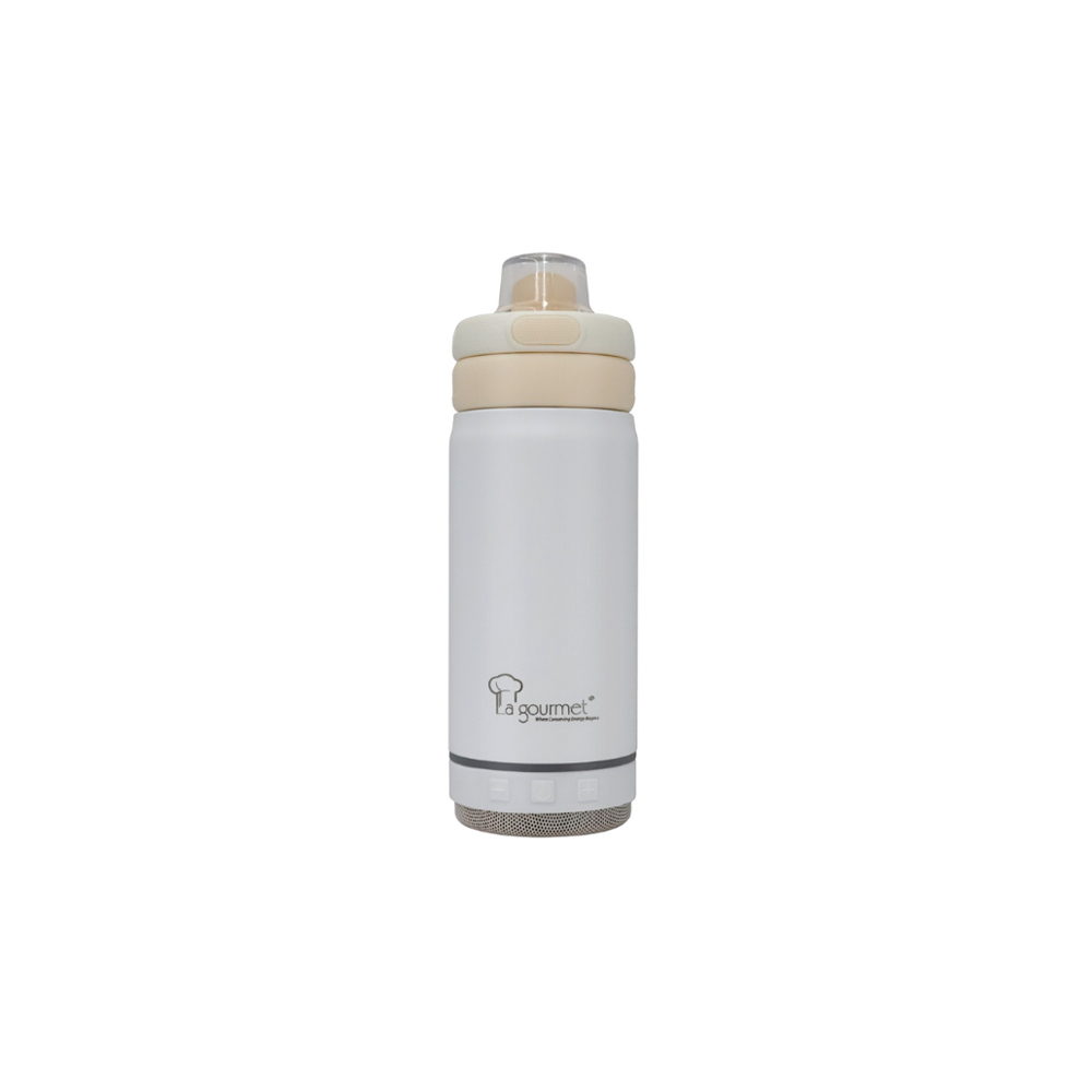 La Gourmet LGHE434739-WH 350ml Hydrotune Thermal Bottle with BT Speaker