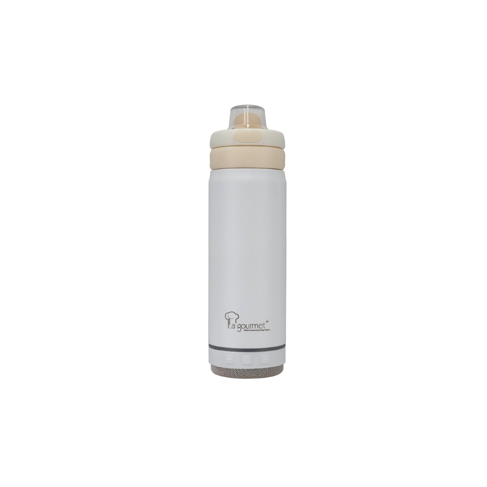La Gourmet LGHE434753-WH 500ml Hydrotune Thermal Bottle with BT Speaker