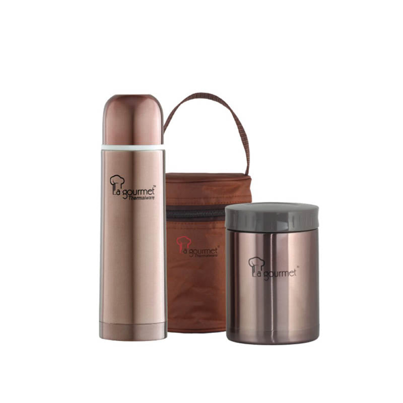 La Gourmet LGSA302755-GD Sakura 0.5L Flask + 0.58L Food Jar