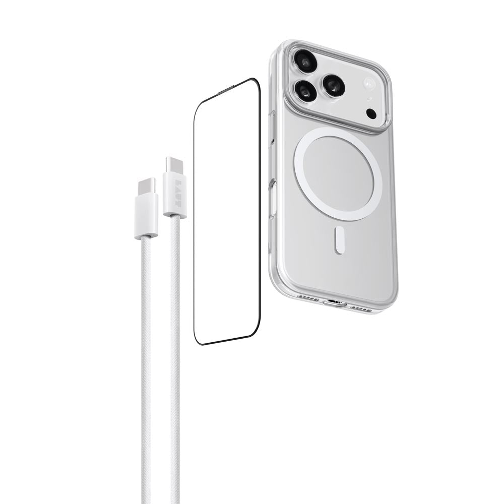 Laut iPhone 17 Pro 6.3 (2025) Clear L_IP25B_CR_BUN Bundle Crystal Clear Prime GLS Edge Cable