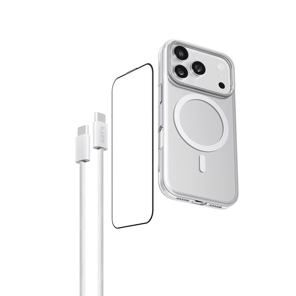 Laut iPhone 17 Pro Max 6.9 (2025) Clear L_IP25D_CR_BUN Bundle Crystal Clear Prime GLS Edge Cable