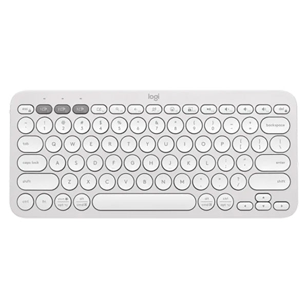 Logitech Pebble Keys 2 K380S, Multi-Device Bluetooth Keyboard (White)