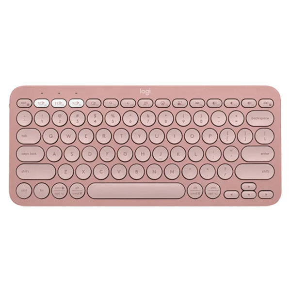 Logitech Pebble Keys 2 K380S, Multi-Device Bluetooth Keyboard (Rose)
