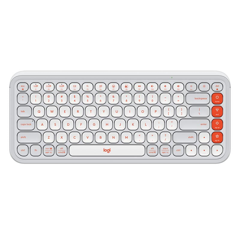 Logitech POP Icon Keys Wireless Bluetooth Keyboard (White)