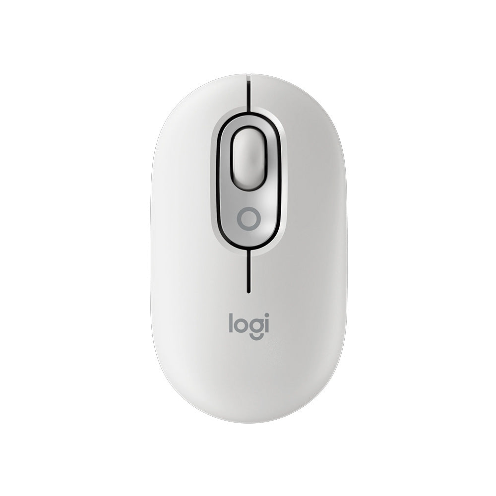 Logitech POP Wireless Bluetooth Mouse with Emoji (White)