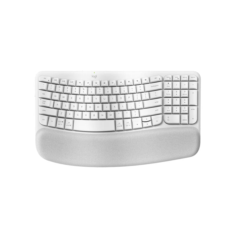 Logitech Wave Keys Ergonomic Wireless Bluetooth Keyboard (Off White)