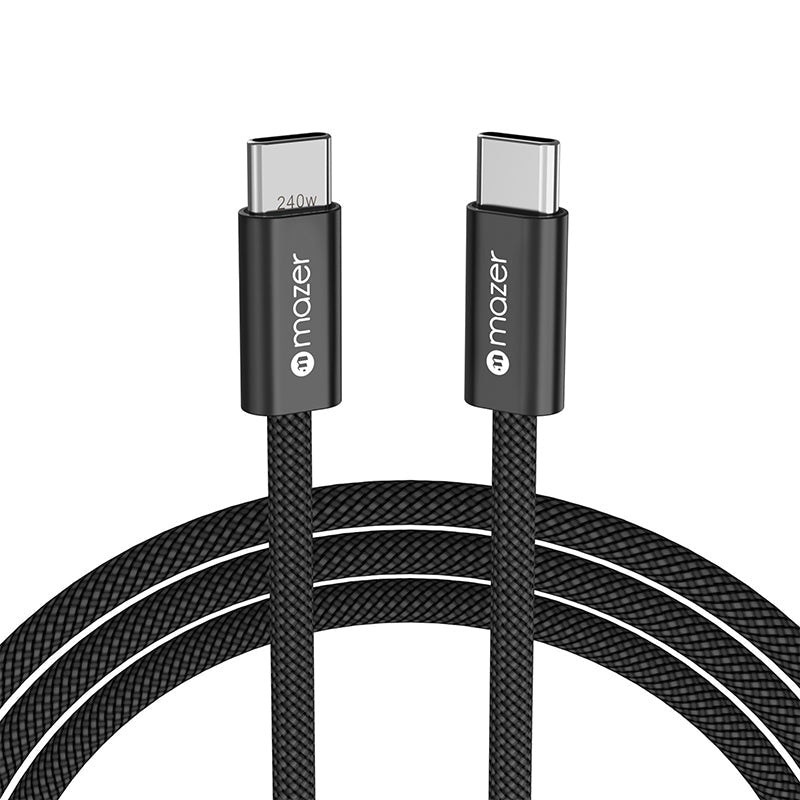 Mazer M-Flex2-C1M-BK InfiniteLink 240W 1M USB-C Braided Cable (Black)