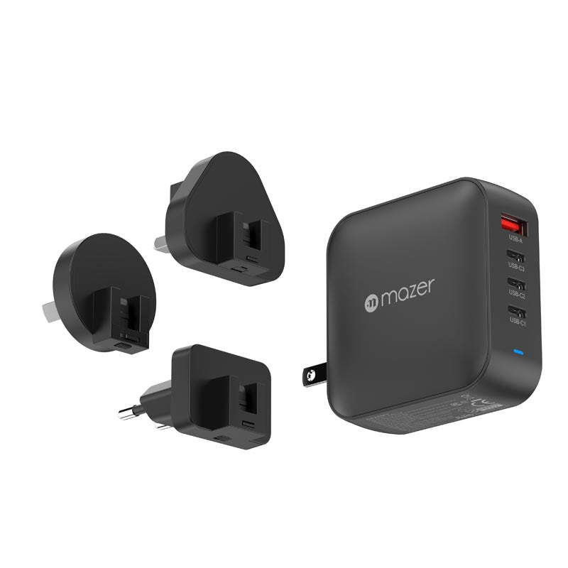 Mazer M-G165W-V5-BK PD3.1 165W 3C1A With Travel Plugs (Black)