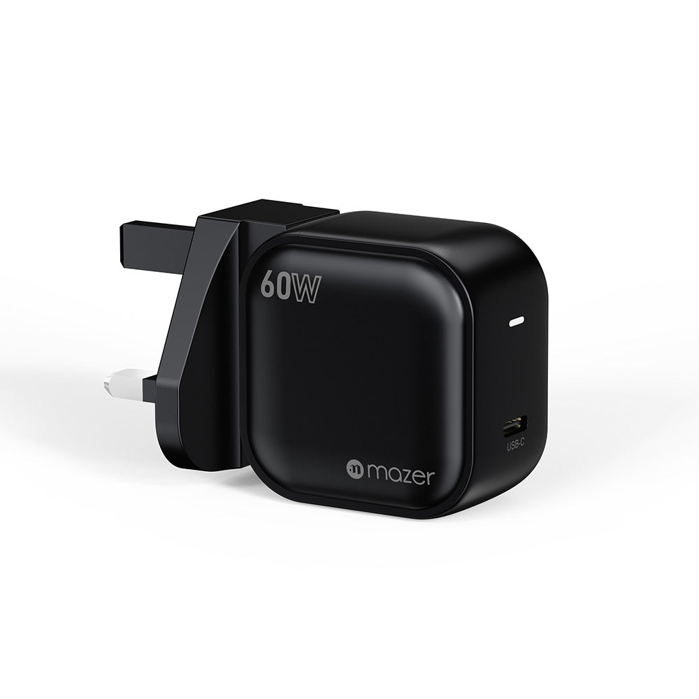 Mazer M-G60UK-V5C-BK PrestigeGaN Mini AVS DPS60W 1C US/UK Wall Charger