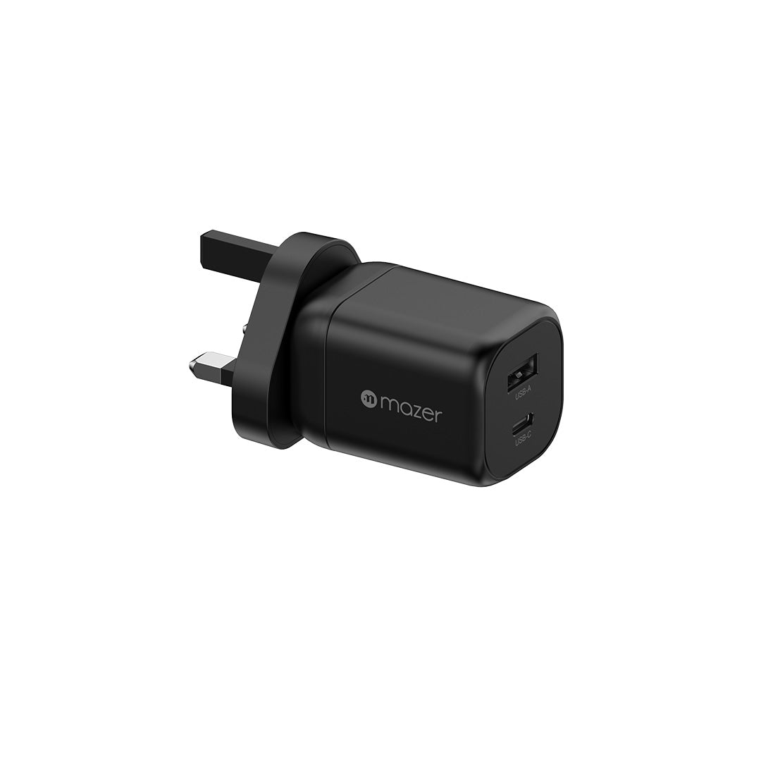 Mazer M-G60W-V5UK PrestigeGaN Dynamic Power Adapter 60W 1C1A US + UK Plugs (Black)